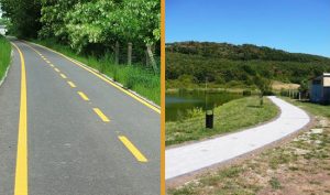 Az épülõ kerékpárútról