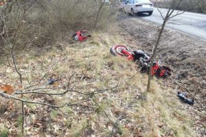 Motoros baleset Majk közelében