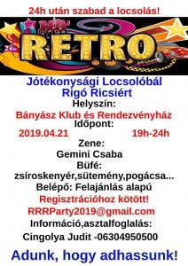 Jótékonysági Locsolóbál Rigó Ricsiért