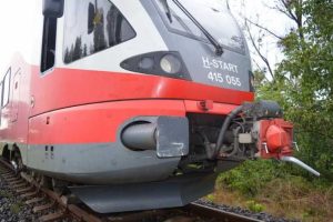 A vonatnak ütközött