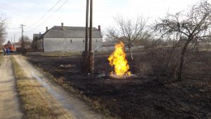 Avartûz miatt sérült egy gázcsonk - Képekkel