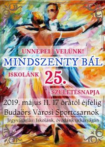 A 25 éves Mindszenty Iskola jótékonysági bálja a Sportcsarnokban