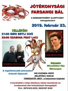 Jótékonysági Farsangi Bál Bársonyoson