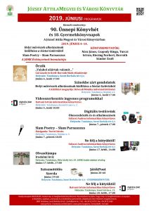 A József Attila Megyei és Városi Könyvtár 2019. júniusi programjai Tatabányán