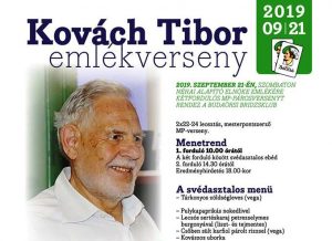 Kovács Tibor emlékverseny szeptember 21-én