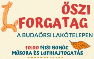 Őszi forgatag gyerekeknek a budaörsi lakótelepen