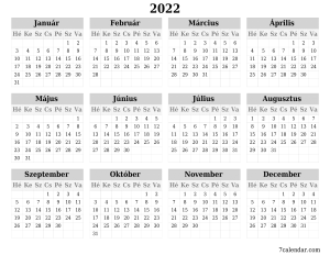 Hosszú hétvégék 2022-ben