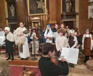 Pásztorjáték a római katolikus templomban