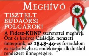 A budaörsi Fidesz és KDNP ünnepsége március 14-én