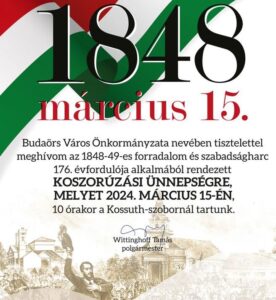 Városi ünnepség a Kossuth-szobornál