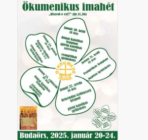 Január 20-án kezdődik az ökumenikus imahét Budaörsön