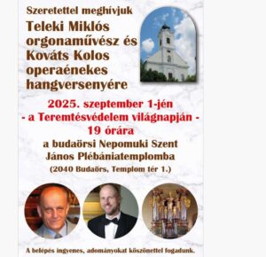 Koncert a katolikus templomban szeptember első napján