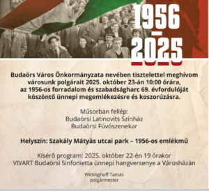 Meghívó az október 23-i ünnepségre