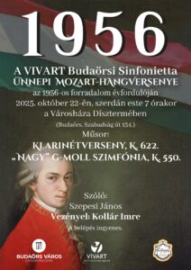VIVART ünnepi hangversenye 1956 tiszteletére október 22-én