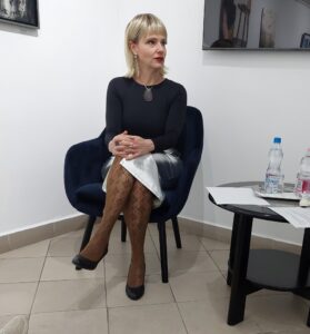 Karafiath Orsolya városunk könyvtárának vendége volt