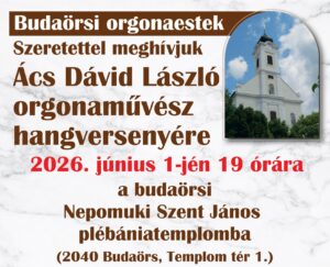 Budaörsi orgonaestek minden hónap el(s)ején