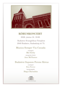 A Budaörsi Sapszon Ferenc Kórus évadzáró koncertje a Budaörsi Evangélikus Templomban