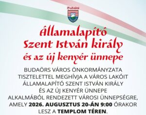 Meghívó az augusztus 20-i városi ünnepségre