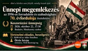 1956 tiszteletére - koszorúzási ünnepség és előadás