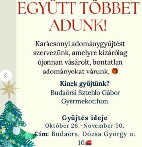 Karácsonykor adjunk együtt többet!